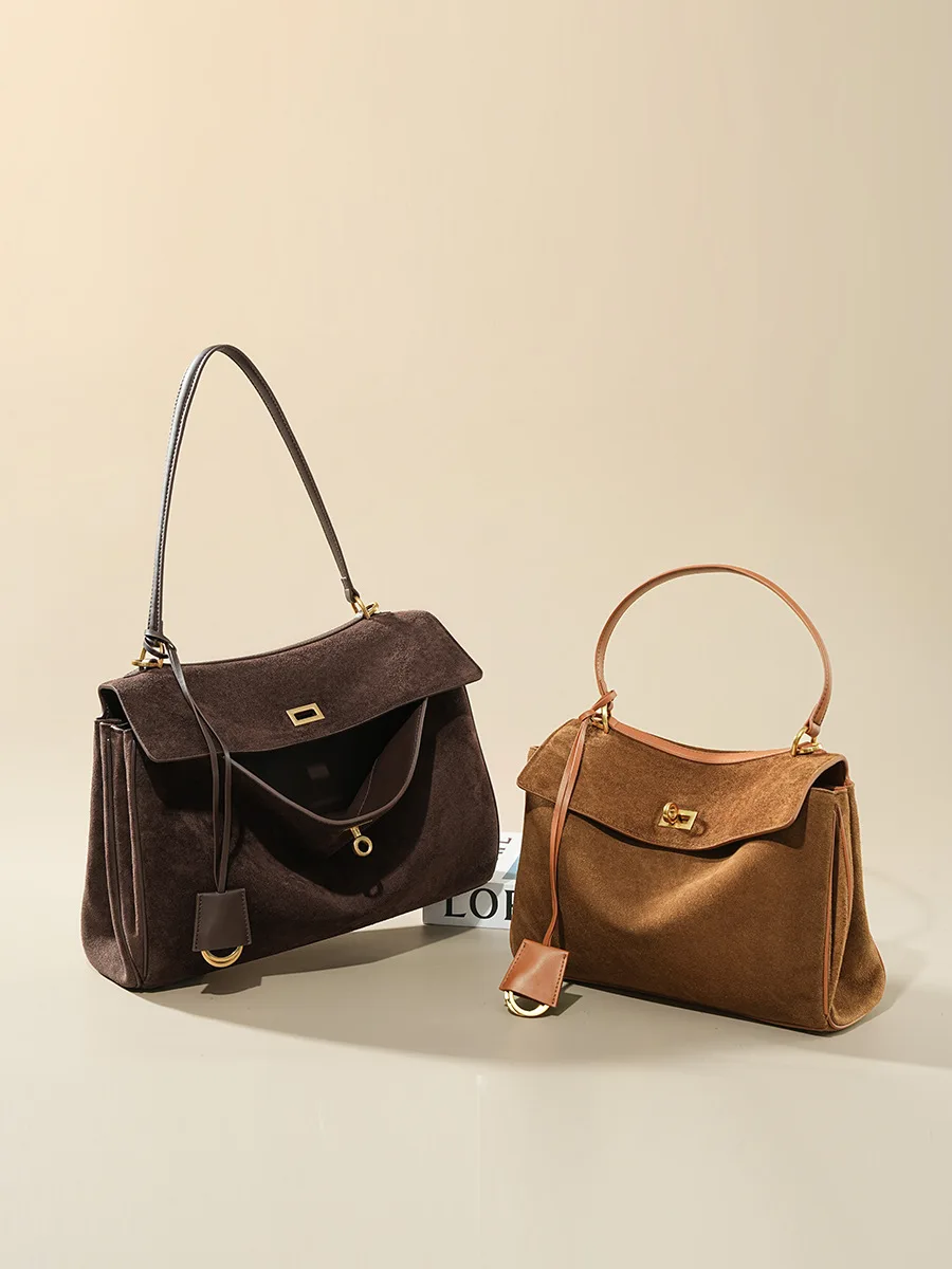 가을 겨울 여성용 스웨이드 천연 가죽 가방 숄더 핸드백 - Luxury Bags Tote 리뷰 및 가격
