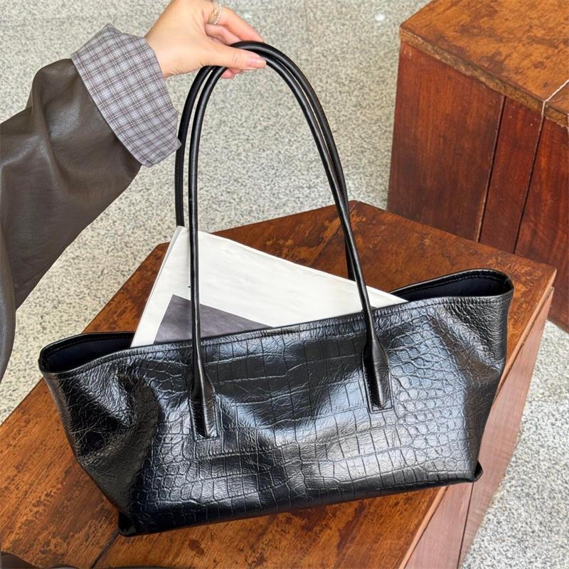 고급스러운 레트로 PU 소프트 가죽 크로커다일 엠보싱  - Luxury Bags Tote 리뷰 및 가격