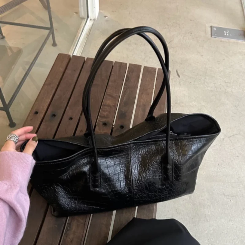 고급스러운 레트로 PU 소프트 가죽 크로커다일 엠보싱  - Luxury Bags Tote 리뷰 및 가격
